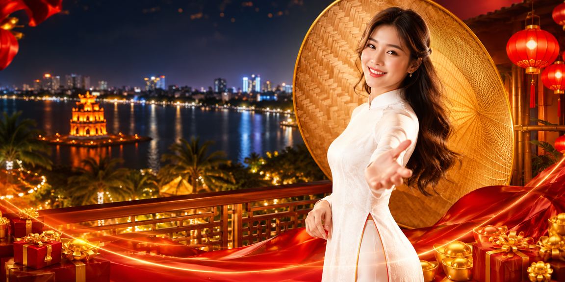 Người phụ nữ mặc áo dài tại Hà Nội truy cập thông tin cá cược trực tuyến