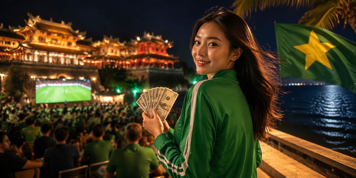 Màn hình hiển thị thông tin cá cược casino trực tuyến tại Việt Nam buổi tối